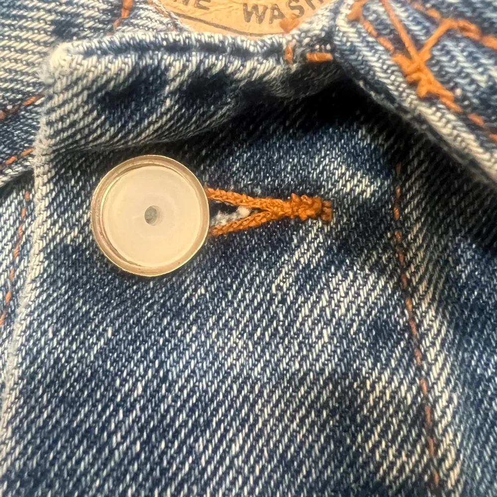 Vintage 1990s‎ Pace Brand Heavy Stone Washed Full Button Denim Jacekt Size XL